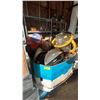 Image 1 : PALLET OF ASSORTED ITEMS INCLUDING; PARABOLIC HEATER, BLUEY KIDS RIDE-ON CAR, DEWALT WET/DRY VACUUM
