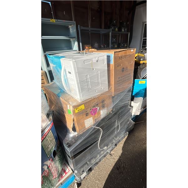 PALLET OF ASSORTED MICROWAVES (UNKNOWN WORKING CONDITION, MAY BE MISSING PARTS & PIECES)