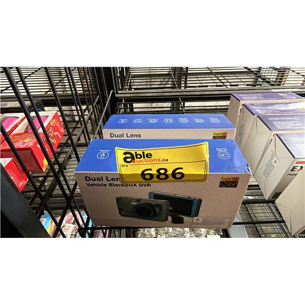*NEW IN BOX* (2) DUAL LENS VEHICLE BLACKBOX DVRS