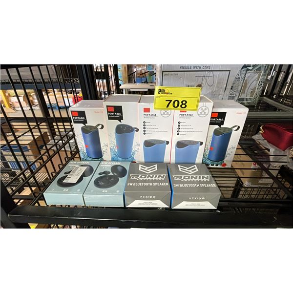*NEW IN BOX* ASSORTED WIRELESS SPEAKERS & BLUETOOTH EARBUDS