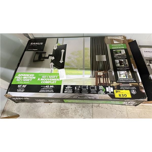 SANUS ELITE ADVANCED FULL-MOTION 4D+SHIFT TV WALL MOUNT: FITS 42"-90" TV UP TO 125LBS