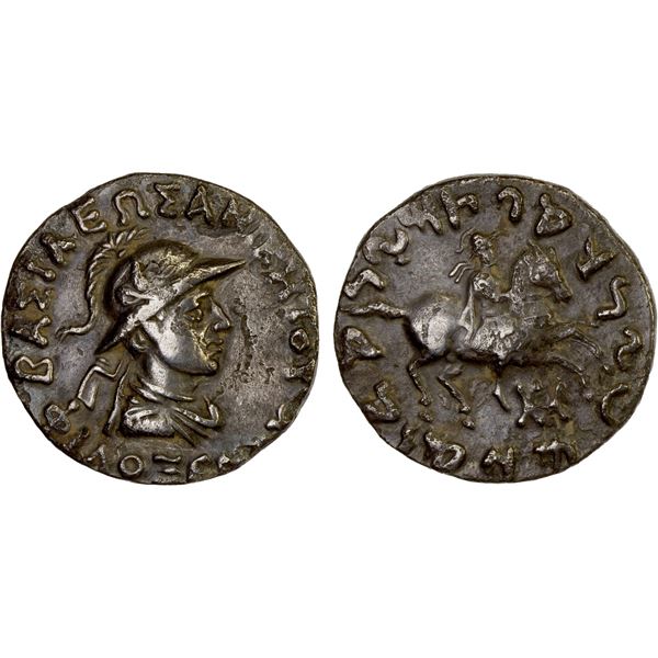 BACTRIA: Philoxenos Aniketos, ca. 110-80 BC, AR tetradrachm (9.28g), VF