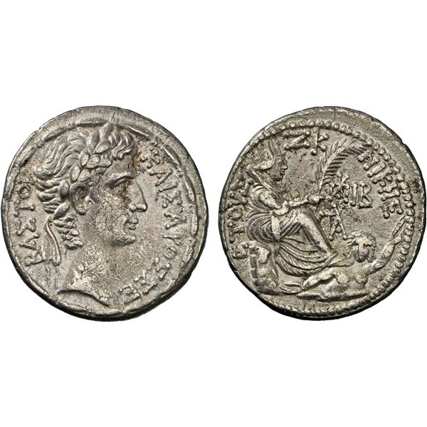 ROMAN PROVINCIAL, SYRIA: Antioch, Augustus, 27 BC-14 AD, AR tetradrachm (14.96g), year 27 (5/4 BC), 