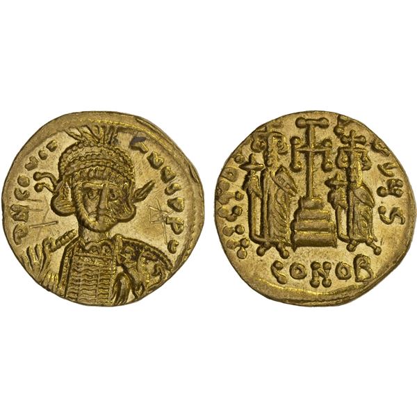 BYZANTINE EMPIRE: Constantine IV Pogonatus, 668-685, AV solidus (4.39g), Constantinople, ca. 674-681