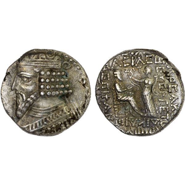 PARTHIAN KINGDOM: Gotarzes II, AD 40-51, AR tetradrachm (11.52g), Seleukeia on the Tigris, SE357 (45