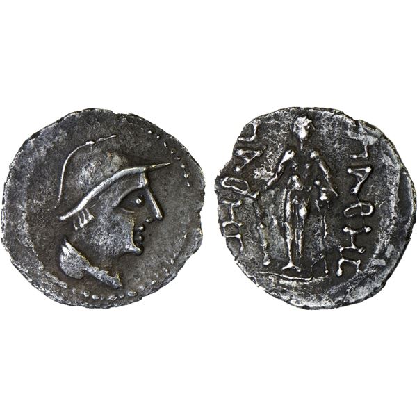 YUEH CHI: Pabes, late 1st century BC, AR obol (0.38g), VF-XF