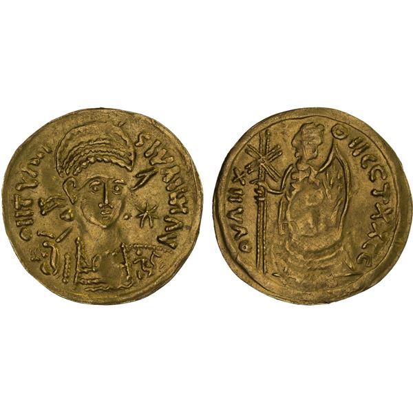 ANCIENT CENTRAL ASIA: AV burial token (1.00g), ca. 5th-7th century, XF-AU