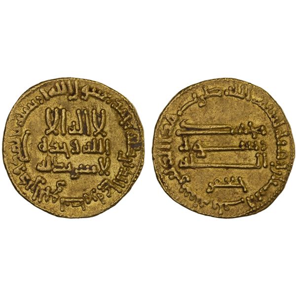 ABBASID: al-Rashid, 786-809, AV dinar (4.25g), NM (Egypt), AH183, XF