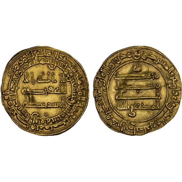 ABBASID: al-Muktafi, 902-908, AV dinar (3.87g), al-Rafiqa, AH292, XF