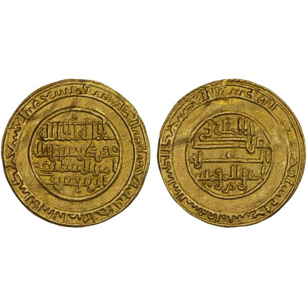 ALMORAVID: 'Ali b. Yusuf, 1106-1142, AV dinar (3.94g), al-Mariya (Almería), AH519, VF