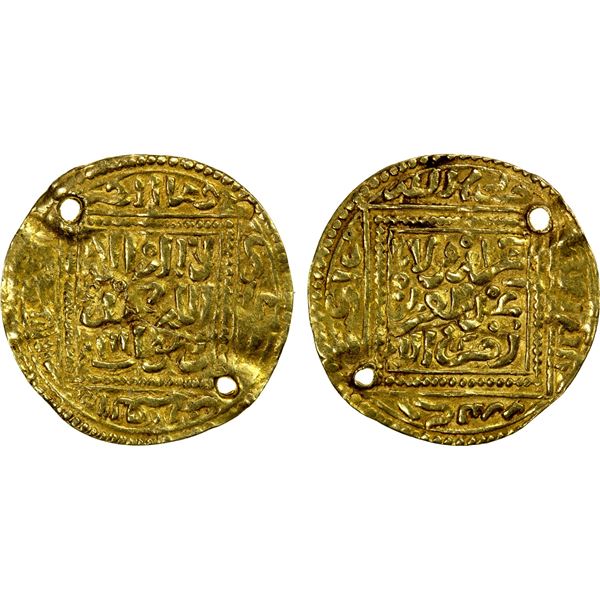 MERINID: Abu Faris 'Abd al-'Aziz II, 1393-1396, AV 1/2 dinar (2.20g), Marrakesh, ND, F-VF