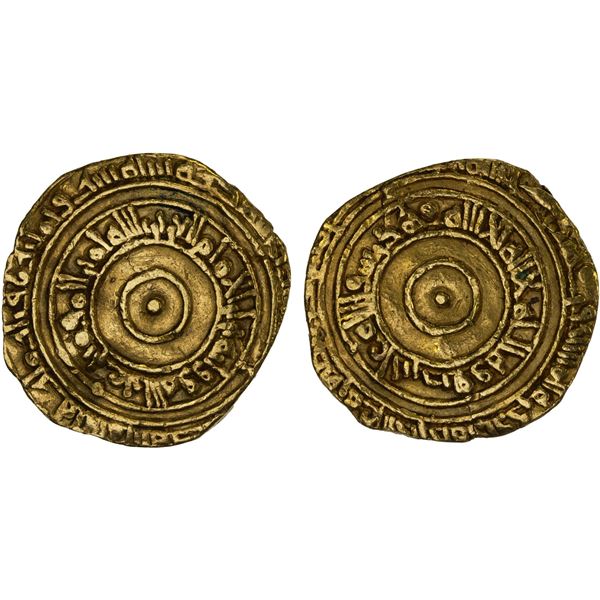 FATIMID: al-'Aziz, 975-996, AV dinar (3.82g), al-Mahdiya, AH386, VF