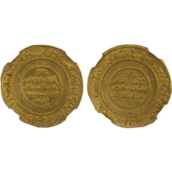 FATIMID: al-Mustansir, 1036-1094, AV dinar (4.24g), Misr, AH438, NGC MS62