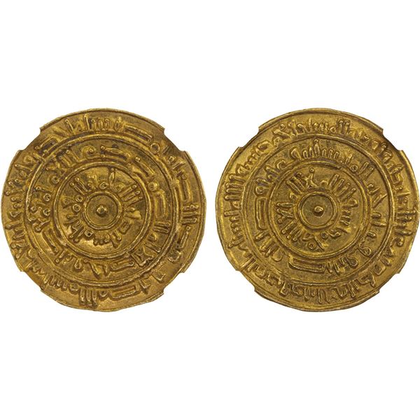 FATIMID: al-Mustansir, 1036-1094, AV dinar (4.22g), Misr, AH441, NGC MS62