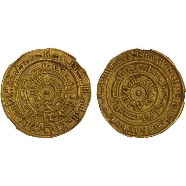 FATIMID: al-Mustansir, 1036-1094, AV dinar (4.32g), Tarabulus (Tripoli), AH442, NGC MS64