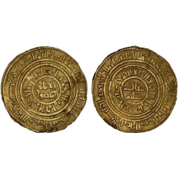 FATIMID: al-Âmir al-Mansur, 1101-1130, AV dinar (4.16g), al-Iskandariya, AH506, VF