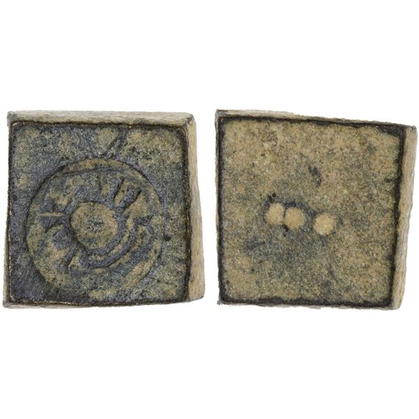 FATIMID: Anonymous, 9th to 11th century, AE square weight (5.89g), VF