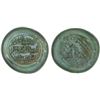 Image 1 : FATIMID: al-Hakim, 996-1021, glass weight (2.95g), AH(410), bold VF