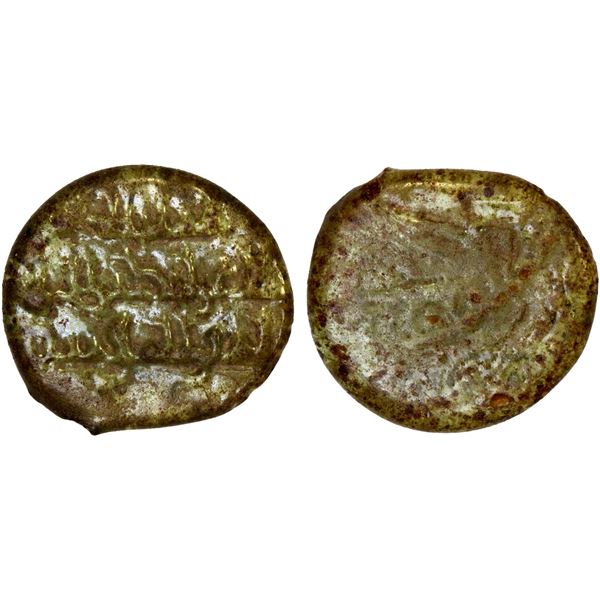 FATIMID: al-Zahir, 1021-1036, glass weight (1.05g), ND, bold VF