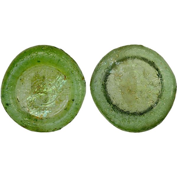 FATIMID: al-Mustansir, 1036-1094, glass weight (4.23g), Fine