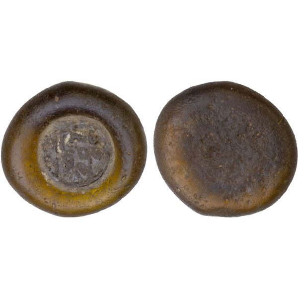 FATIMID: al-Âmir al-Mansur, 1101-1130, glass weight (1.51g), F-VF