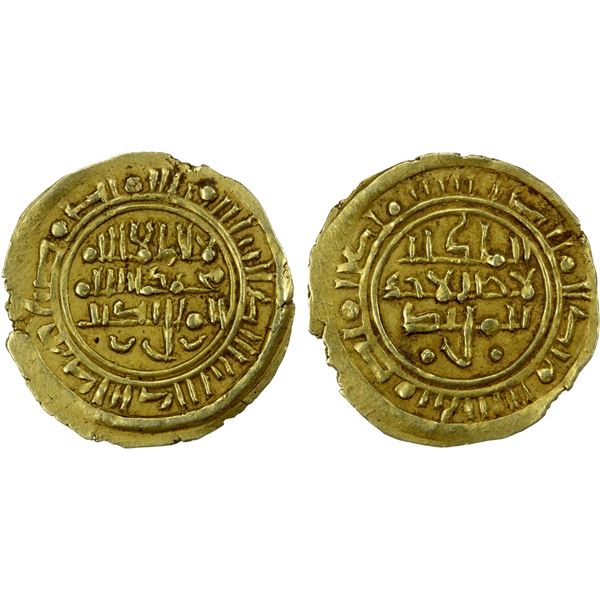 NAJJAHID: al-Mansur b. Jayyash, 1094-1109, AV ½ dinar (1.14g), Zabid, ND, bold VF-XF