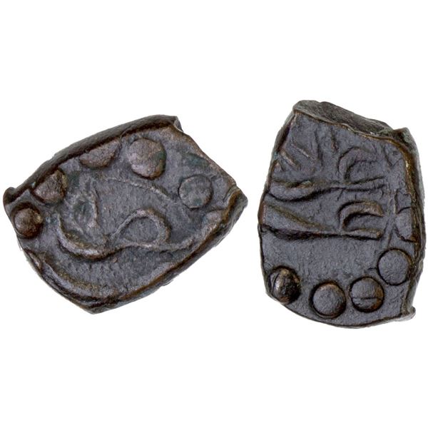 OTTOMANS IN ARABIA: Mustafa III, 1757-1774, AE fals (0.83g), 'Ar'ar, AH1171, crude VF