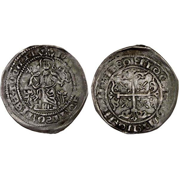 ANATOLIAN BEYLIKS: Unknown ruler, mid-14th century, AR gigliato (3.72g), ND, XF
