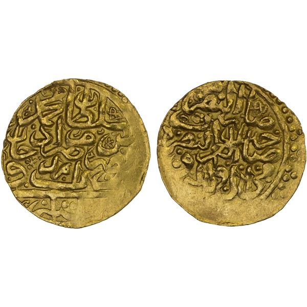 OTTOMAN EMPIRE: Mehmet III, 1595-1603, AV sultani (3.49g), Amid (now Diyarbakir), AH1003, XF