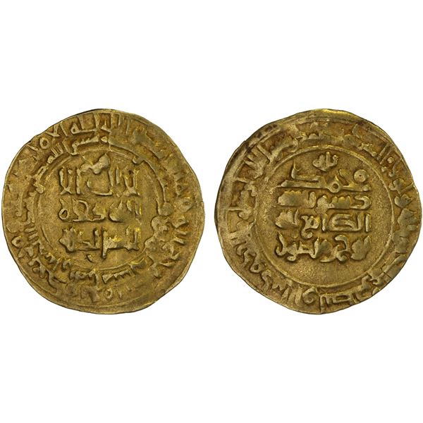 SAMANID: Nuh III, 976-997, AV dinar (3.14g), Herat, AH374, VF
