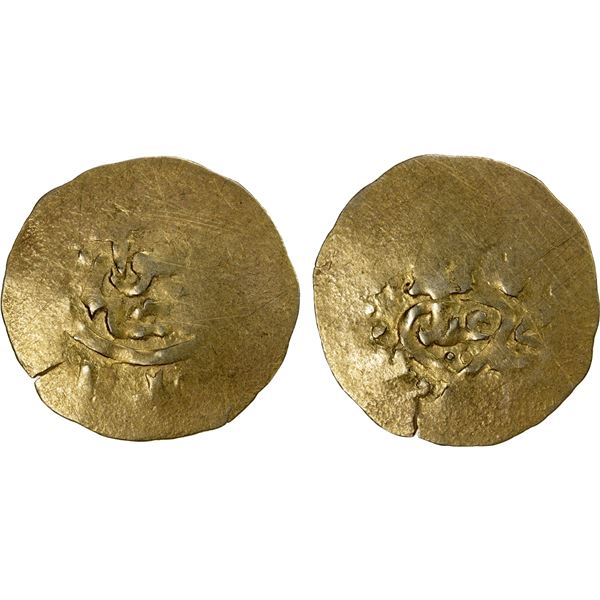 KHWARIZMIAN AMIRS: in the name of Takish b. Khwarizmshah, 1172-1200, AV dinar (3.43g), NM, ND, VF-XF