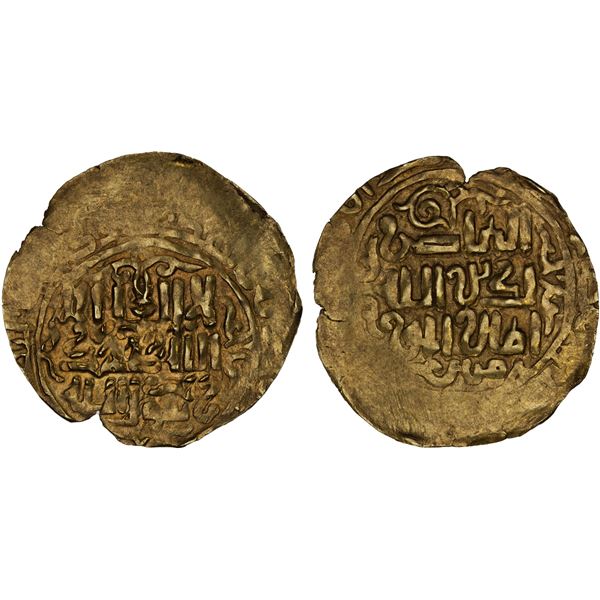 GREAT MONGOLS: Anonymous, ca. 1220s-1240s, AV dinar (3.02g), NM, ND, XF