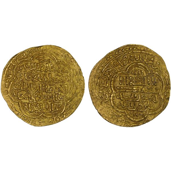 ILKHAN: Uljaytu, 1304-1316, AV dinar (4.11g), Shiraz, AH714, VF-XF