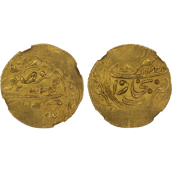 MANGHIT OF BUKHARA: 'Abd, AV tilla, Bukhara, AH1324//1324, NGC AU50