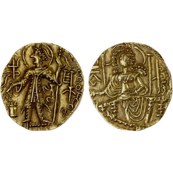 KUSHAN: Shaka, ca. 305-335, AV dinar (7.84g), XF