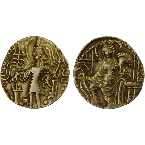 KUSHAN: Shaka, ca. 305-335, AV dinar (7.79g), VF-XF