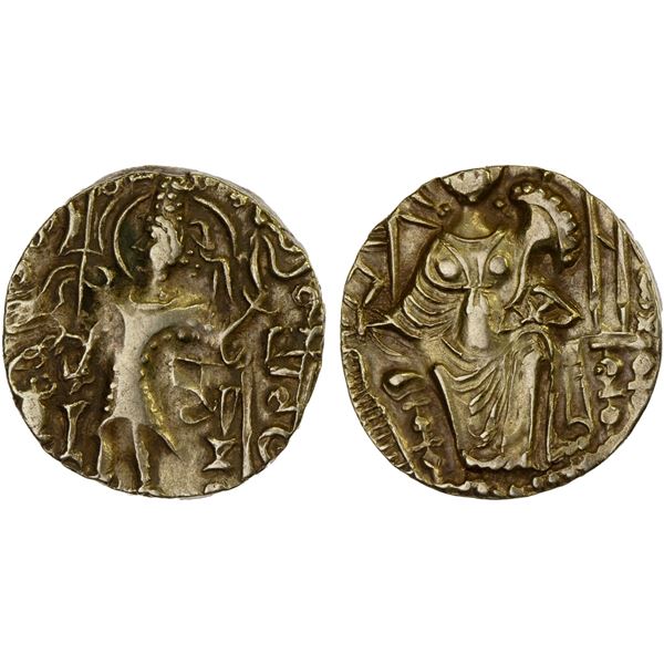 KUSHAN: Kipunada, ca. 350-375, AV dinar (7.65g), VF-XF