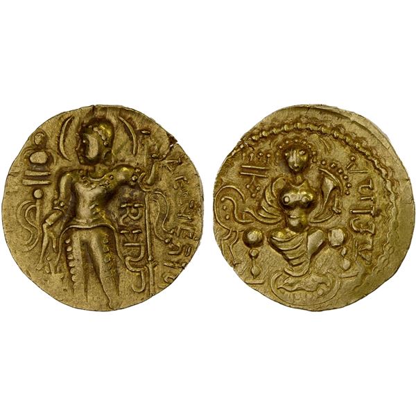 GUPTA: Samudragupta, 344-378, AV dinar (7.65g), XF