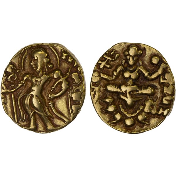 GUPTA: Kumaragupta I, 409-450/2, AV dinar (7.84g), VF