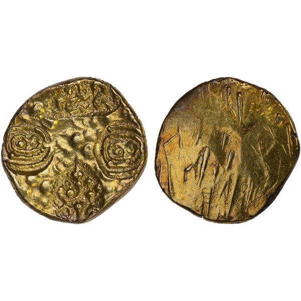 NELLORE: Telugu Chodas, AV pagoda (3.49g), 13th century, XF