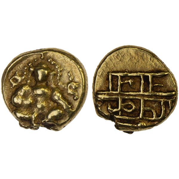 VIJAYANAGAR: Krishna Devaraya, 1509-1529, AV 1/2 pagoda (1.67g), VF-XF
