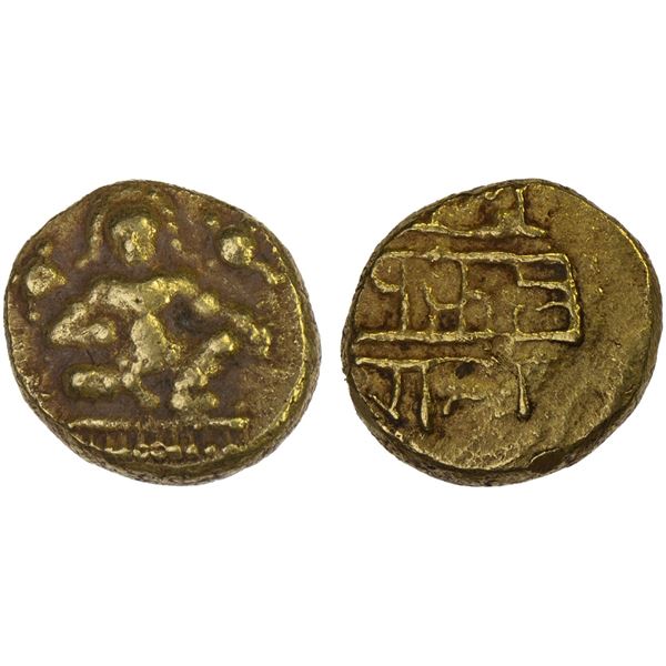 VIJAYANAGAR: Krishna Devaraya, 1509-1529, AV 1/2 pagoda (1.71g), VF-XF