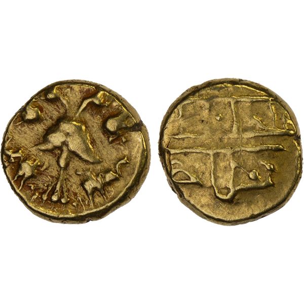 VIJAYANAGAR: Achyutaraya, 1529-1542, AV 1/2 pagoda (1.69g), VF