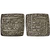 Image 1 : MUGHAL: Akbar I, 1556-1605, AR square rupee (11.25g), Urdu Zafar Qarin, AH1000 ("alf" is Arabic for 