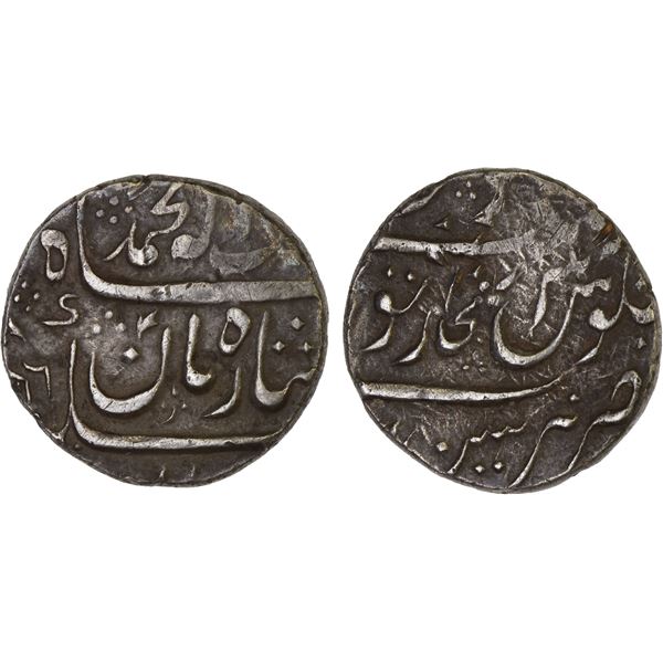 MARATHA CONFEDERACY: Toragal, AR rupee (11.29g), Narsinpur Sarkar Torgal, year 66, VF