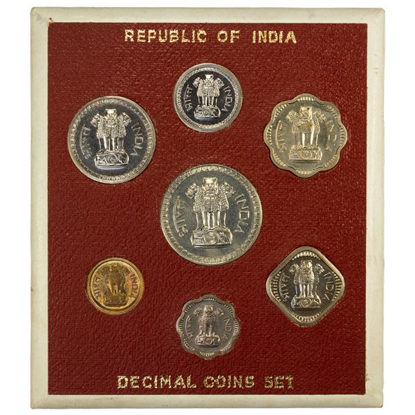 INDIA: Republic, 7-coin proof set, 1962
