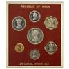 Image 1 : INDIA: Republic, 7-coin proof set, 1962, in original holder