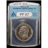 Image 2 : HESSE-DARMSTADT: Ernst Ludwig, 1892-1918, AR 3 mark, Berlin, 1910-A, ANACS Proof 67