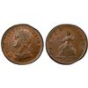 Image 1 : GREAT BRITAIN: George II, 1727-1760, AE farthing, 1754, PCGS MS65 BN