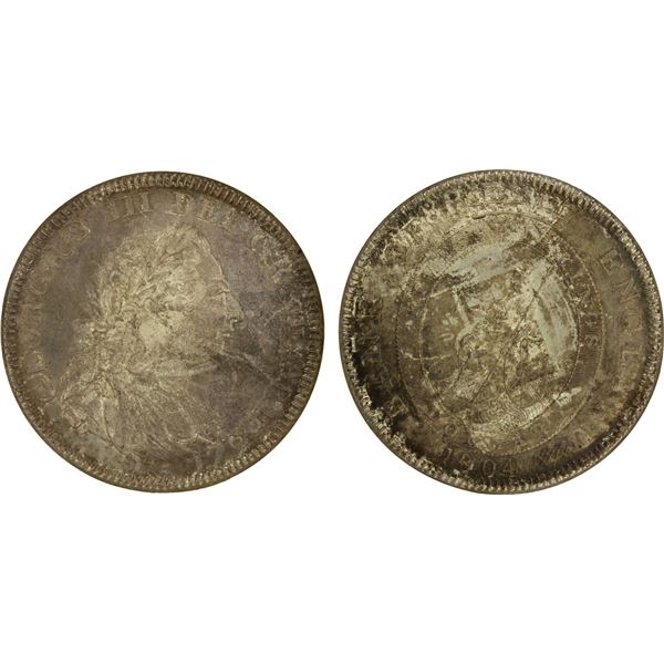 GREAT BRITAIN: George III, 1760-1820, AR dollar, 1804, NGC MS64